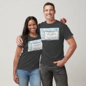 blauw concertkaartje t-shirt (Unisex)