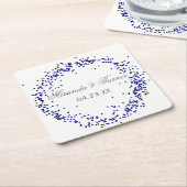 Blauw Confetti - Aangepaste Onderzetter (Schuin)