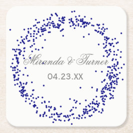 Blauw Confetti - Aangepaste Onderzetter