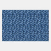 Blauw Confetti Abstract Inpakpapier Vel (Voorkant)