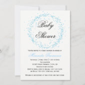 Blauw Confetti - Baby Shower Uitnodiging (Voorkant)