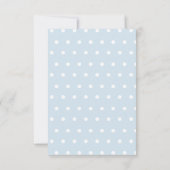 blauw, confetti, bedankkaartje kaart (Achterkant)