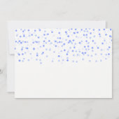 Blauw Confetti Elephant Baby shower Kaart (Achterkant)