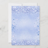 Blauw confetti jongen baby shower kaart (Achterkant)