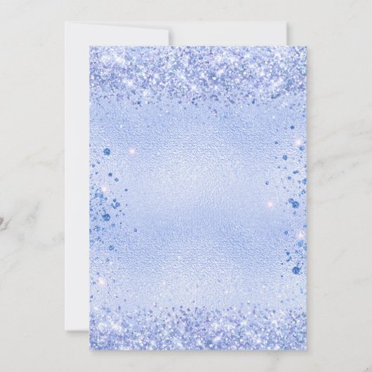 Blauw confetti jongen baby shower kaart (Achterkant)