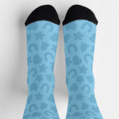 Blauw Confetti Patroon Bruiloft Sokken (Top)