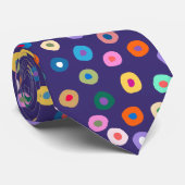 Blauw confettipapier stropdas (Opgerold)