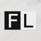 Blauw contrastzwart-wit opbergvak visitekaartje (Achterkant)