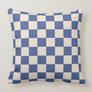 Blauw controlebord en geplakt Sierkussen