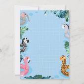 Blauw Cool Pool Jongen Verjaardag Uitnodiging (Achterkant)