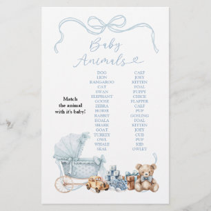 Blauw Coquette Koets Baby Dieren Spel Bord