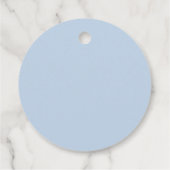 Blauw Coquette Strik Bruidsfeest Dank Je Bedankjes Labels (Achterkant)