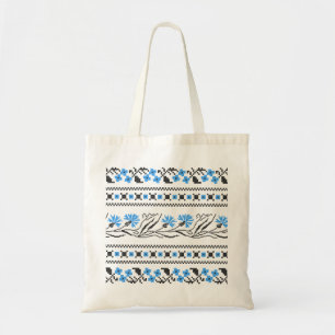 Blauw Cornflower kruisstitch Tote Bag