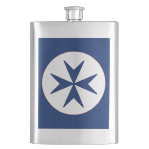 BLAUW CORSAIR STYLE octagon cross Heupfles