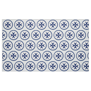 BLAUW CORSAIR STYLE octagon cross Stof
