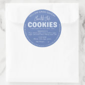 Blauw Cottage Cookie Ingredientenlijst Sticker (Tas)