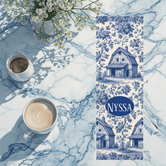 Blauw Cottage Frans Toile Parisiaanse Charme  Yogamat