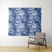 blauw craquelure wandtapijt wandkleed (In Situ (horizontaal))