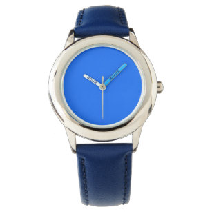 Blauw (Crayola) (effen kleur) Horloge