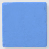 Blauw (Crayola) (effen kleur) Stenen Onderzetter (Voorkant)