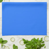 Blauw (Crayola) (effen kleur) Theedoek (Gevouwen)