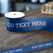 Blauw Creëer uw eigen — maak het uw eigen aangepas Satijnen Lint