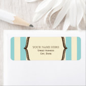 Blauw crème & bruin Circus geïnspireerd label (Insitu)