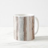 Blauw Crème Bruin Strepen Koffiemok (Voorkant rechts)