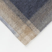 Blauw Crème Geruit Strepen Fleece Deken (Hoek)