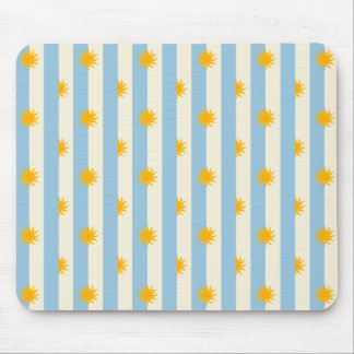 Blauw Crème Streep Goud Zonneburst Muismat