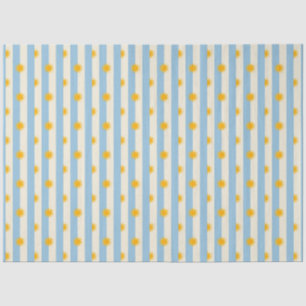 Blauw Crème Streep Goud Zonneburst Tissuepapier