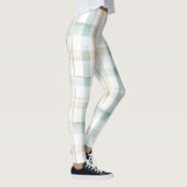 Blauw Crème Wit Geruit Leggings (Rechts)