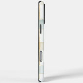 Blauw Crème Wit Plaid Strepen  Case-Mate iPhone Case (Achterkant / Rechts)