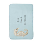 Blauw Crème Zeepaarden Ocean Bruiloft Feest Badmat (Voorkant Verticaal)