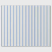 Blauw & Crèmestrepen Cadeaupapier (Vlak)