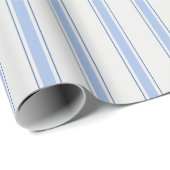 Blauw & Crèmestrepen Cadeaupapier (Rol Hoek)