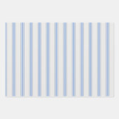 Blauw & Crèmestrepen Inpakpapier Vel (Voorkant)