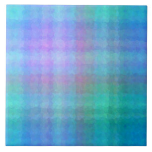 Blauw Cubisme Abstract Patroon Tegeltje