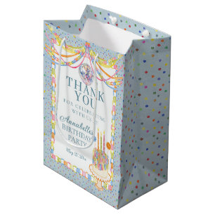 Blauw Cue de Confetti Verjaardagsfeest Dessert Medium Cadeauzakje