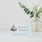 Blauw Cute Dumpling Luier Raffle Bijlagekaart Informatiekaartje (Staand voorkant)