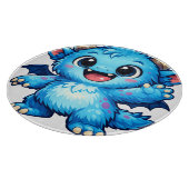 Blauw Cute Monster Snijplank (Hoek)