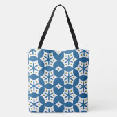 Blauw cvpa10-patroon tote bag (Achterkant)
