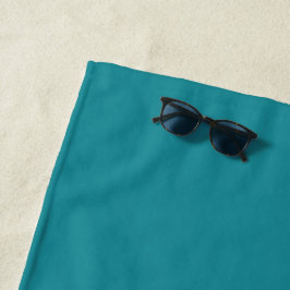 Blauw Cyaan Teal Turquoise Lente Seizoen Effen Kle Strandlaken