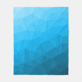Blauw cyaan verloop geometrisch mesh patroon Drieh Fleece Deken (Voorkant)