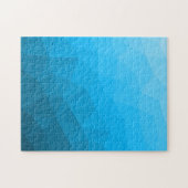 Blauw cyaan verloop geometrisch mesh patroon Drieh Legpuzzel (Horizontaal)