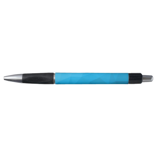 Blauw cyaan verloop geometrisch mesh patroon Drieh Pen (Voorkant)