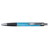 Blauw cyaan verloop geometrisch mesh patroon Drieh Pen (Achterkant)