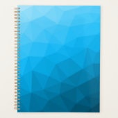 Blauw cyaan verloop geometrisch mesh patroon Drieh Planner (Voorkant)