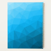 Blauw cyaan verloop geometrisch mesh patroon Drieh Planner (Achterkant)