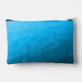 Blauw cyaan verloop geometrisch mesh patroon Monog Etui (Achterkant)